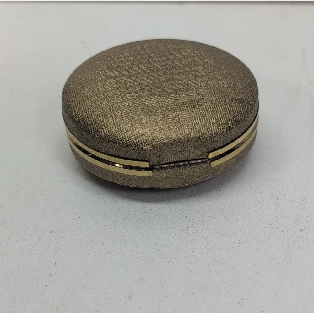 Seth Thomas Wind‎ Up Travel Alarm Clock Folding Case Vintage Gold Tone